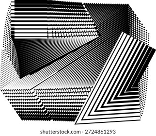 op art moderner Hintergrund, kreatives dynamisches Muster, ursprüngliche Vektorkomposition