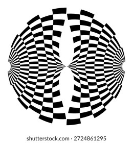 op art moderner Hintergrund, kreatives dynamisches Muster, ursprüngliche Vektorkomposition