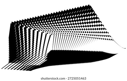 op art moderner Hintergrund, kreatives geometrisches dynamisches Muster, originale Vektorkomposition
