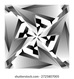 op art moderner Hintergrund, kreatives dynamisches Muster, originale Vektordekoration