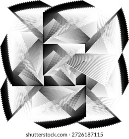 op art moderner Hintergrund, kreatives dynamisches Muster, ursprüngliche Vektorkomposition