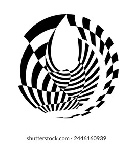 op art modern geometric pattern, vector design element