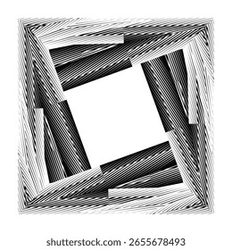 op art modern square pattern, symbol, vector design element