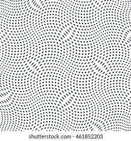 Op art, moire pattern. Relaxing hypnotic background with geometric black lines.