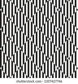 op art monochrome diamond pattern. seamless vector background.
