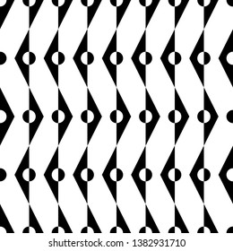 op art monochrome rhombus pattern. seamless vibrant geometric vector background.