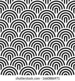 patrón de onda monocromática de arte superior. fondo vectorial transparente.