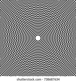 Op art pattern. Abstract design. Vector illustration.