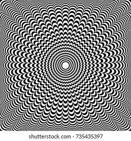 Op art pattern. Vector illustration.