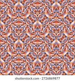 op art seamless creative geometric pattern, ornament, abstract colorful background, modern trendy graphic shapes unique damask composition, universal abstraction, fantasy structure, fashion print, original vector decoration