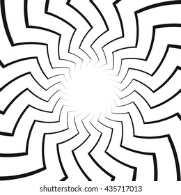 Op Art Spiral Swirl Background. 