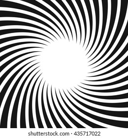 Op Art Spiral Swirl Background. 
