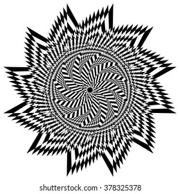 Op Art Star Flower