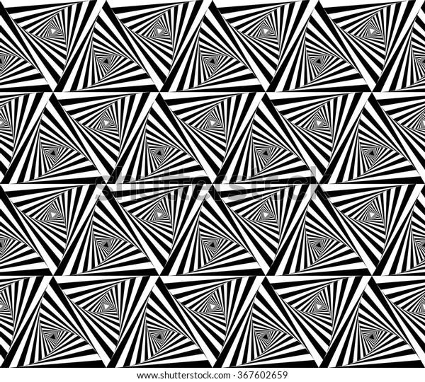 Op Art Triangle Vector Art Monochrome Stock Vector (Royalty Free ...