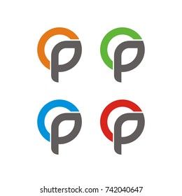 OP or G logo initial letter design template vector