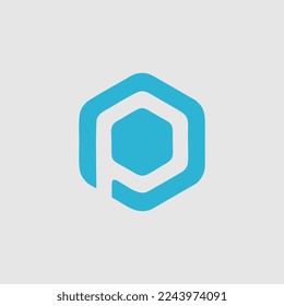OP Hexagon logo template icon vector design