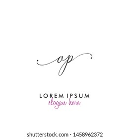 OP Initial beauty monogram logo vector