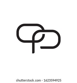 OP initial letter logo template vector icon design