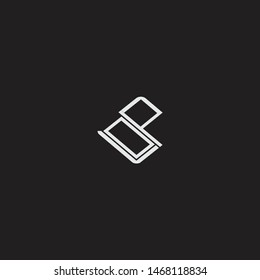 OP Initial Logo letters with rotate squere template