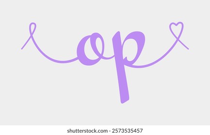 OP initial wedding monogram calligraphy vector illustration. Hand drawn lettering o and p love logo design for valentines day poster, greeting card, photo album, banner print or tattoo.