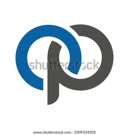 op letter link logo template