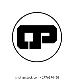 OP-Letter-Logo-Design mit einfachem Stil