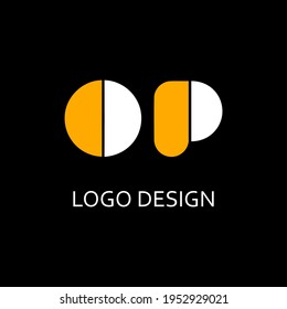 letra de op. para diseño de logotipo sencillo