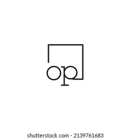 OP line concept logo in high quality professional design that will be best for your companies