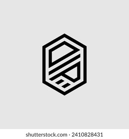 OP line geometric monogram with high quality professional design that will print well