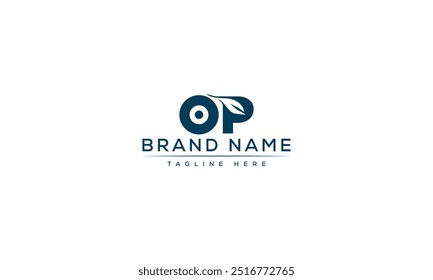 Elemento gráfico de marca de modelo de design de logotipo OP Vetor.