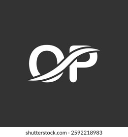 OP logo design. Trendy awesome artistic OP initial based Alphabet icon logo.
