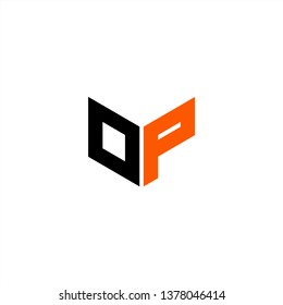 OP Logo Letter Initial With Black and Orange Colors