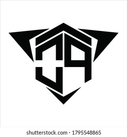 OP Logo monogram with wings arrow around design template on white background