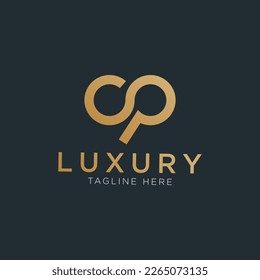 OP logo or PO Logo. luxury Logotype design for company.