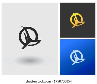 OP Logo vector modern design initial alphabet shape for mobile apps template