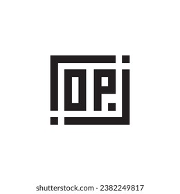 OP minimalist geometric symbol logo in high quality professional design that will print well across any print media