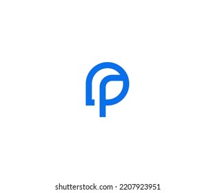 Diseño creativo del logotipo de la carta PO con gráfico vectorial