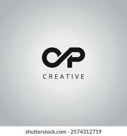 OP PO Modern Creative Minimal Business Letter Logo Design Vector Icon Symbol.