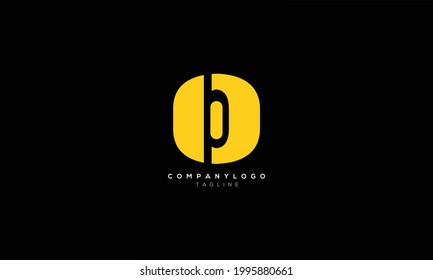 OP PO O AND P Abstract initial monogram letter alphabet logo design
