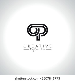OP, PO, O, P Alphabet Letters Monogram Logo Design. Initial Vector Symbol.