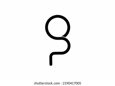 op po o p initial letter logo isolated on white background