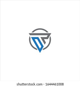 OP or PO unique triangle logo design with blue and grey.