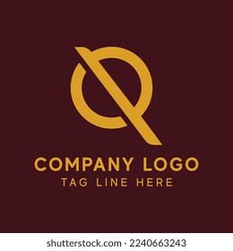 OP, Q, plantilla de diseño de logotipo QP vector
