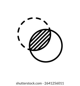 Opacity icon outline set sign