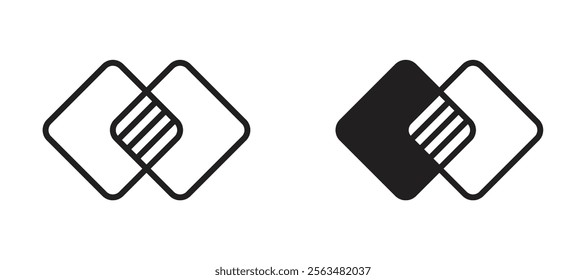 Opacity icons in outline and fill. vector illustration for ui.