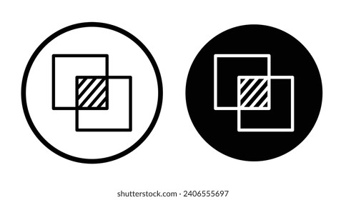 Opacity vector icon set in black filled and outlined style.