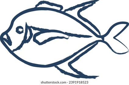 Opah Fish hand drawn vector illustration