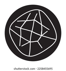 Opal color line icon. Precious stones. Pictogram for web page, mobile app, promo.