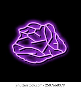 opal stone rock neon light sign vector. opal stone rock illustration