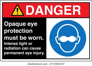 La Protección Ocular Opaca Debe Usarse Signo
La Luz Intensa o la Radiación Pueden Causar Lesión Ocular Permanente

Esta Imagen muestra un signo obligatorio de protección ocular diseñado para entornos industriales y profesionales en los que la exposición a la luz o la radiación de alta intensidad puede suponer un grave riesgo para la vista. El letrero indica claramente al personal que debe usar gafas protectoras opacas antes de entrar o trabajar en el área designada.

El mensaje es directo y fácil de entender, ya que ayuda a comunicar los requisitos del equipo de protección personal (EPP) en lugares donde hay peligros ópticos como láseres, arcos de soldadura, luz ultravioleta, fuentes infrarrojas o lámparas industriales brillantes. Una protección ocular adecuada ayuda a reducir el riesgo de quemaduras, daño retiniano y deterioro de la visión a largo plazo.